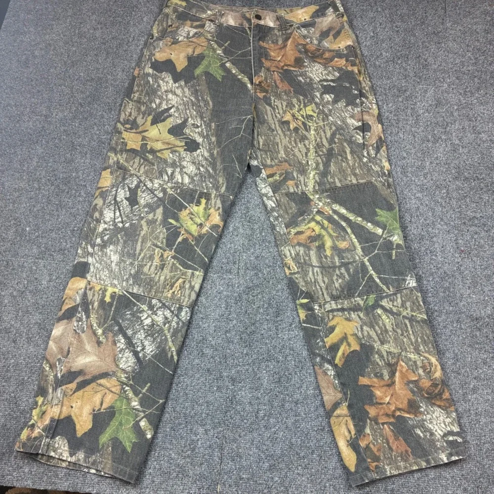 Field Staff Men Camo Hunting Jeans 36x32 Real Tree Forest Camouflage Denim Pants